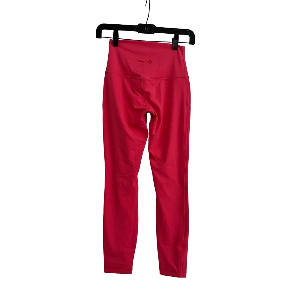Lululemon Disney Mickey Mouse Collab Leggings Size 4 Pink Rare, Sold Out - Picture 2 of 6
